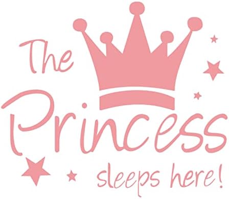 Adesivos de parede de vinil personalizados removíveis o adesivo de parede da princesa coroa adesivo de parede de garotas
