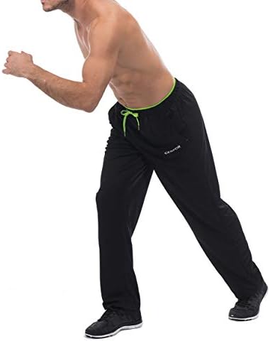 Cenfor Men's Sweats com bolsos abertos calças de treino de fundo aberto, para atléticos, jogging, treinamento, casual