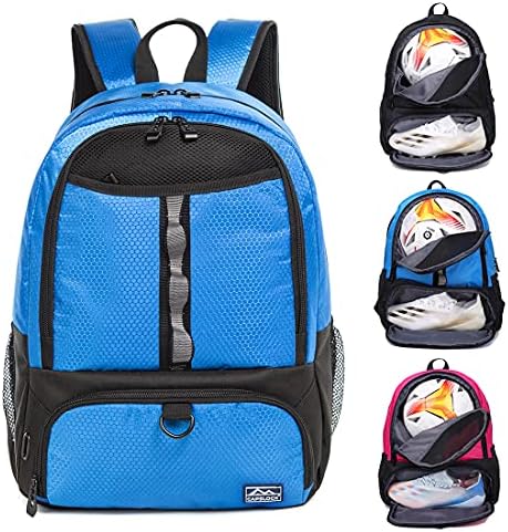 Bolsas de futebol juvenil Backpack Backpack Basketball Vollyball Football Bag & Backpack Kids Iighs 6 e Up Sports Gym Bag
