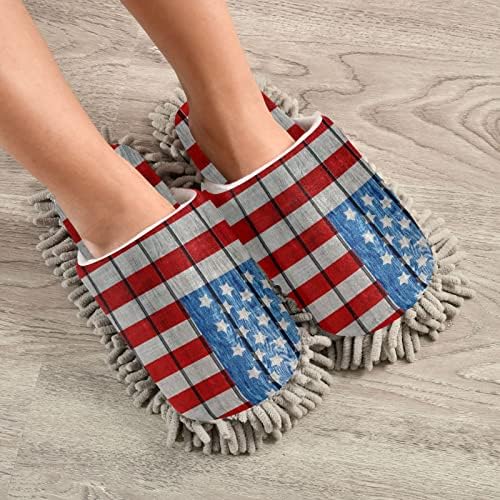 Swadaza American Bandle Flippers for Woman, Flipers de limpeza laváveis ​​e confortáveis ​​chinelos chenille chinelos de limpeza de sapatos de limpeza para limpeza para limpeza para limpeza do piso