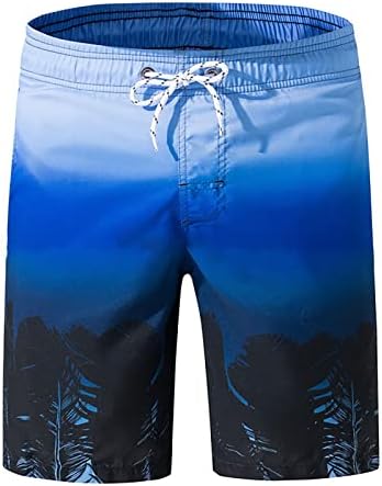 Shorts para homens shorts soltos ajuste 3d imprimido havaiano maiô tronco de baús de malha de malha de malha respirável