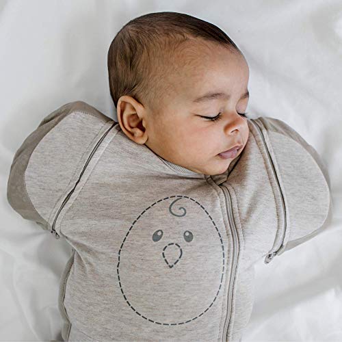 Zen de feijão aninhado ONE-Swaddle suavemente ponderado, bebê: 3-6 meses, 11-16 libras, armas sem armas/in/saída