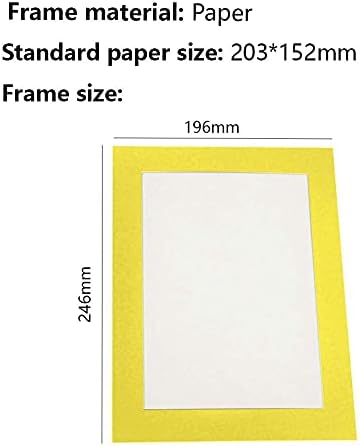 Fansipro Photo Frame Thin, kits de acessórios na Villa; Casa de hóspedes; Loja de fotografia; Escola; Escritório; Armário; Cafe, 196x2x246, amarelo, 3 peças Tabletop Table Photo Picture Frames