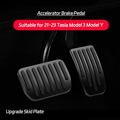 Yejahy ​​2pcs Pedal Pedal Pads Conjunto para Tesla 2019-2023 Modelo 3 Modelo Y Acessórios Automóvel Capas de pedal