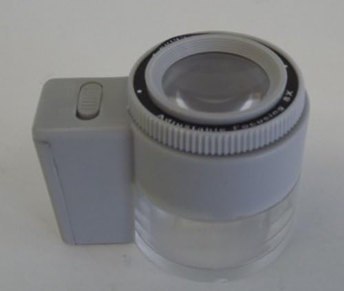 Pocket 8x LED LUZES Escala Medindo a lente de ampliação da luta de lã de cilindros Glass MG1300-2
