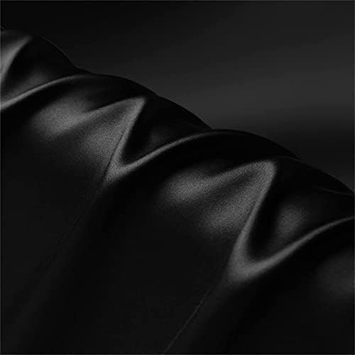 Tecido de seda ceiourich by the quintal amoreira seda de seda tecidos de cetim pré-corte de 1 jardas de costura diy para vestido 45 largura 16Momme cor sólida preto preto