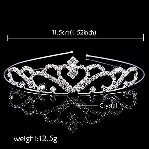 Coroa de jóias de cabelo Tiaras para mulheres Pearl Princesa Tiara Crystal Crown Girl Girls Amante PROM Presente Cabelo