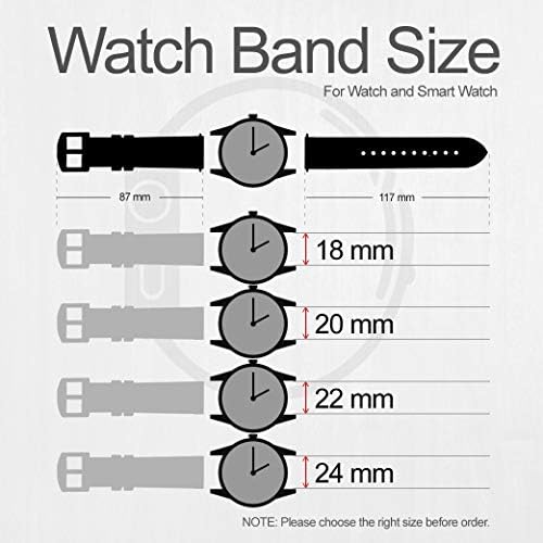 CA0075 Tartaruga Carapace Leather & Silicone Smart Watch Band Strap for Fossil Wristwatch Tamanho