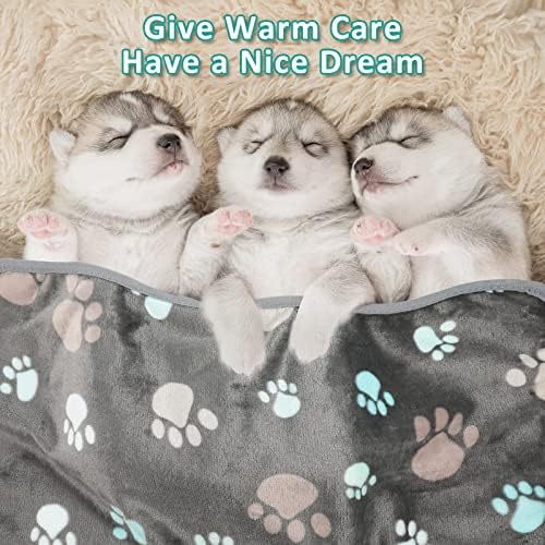 Tegeme 12 peças Cobertor de animal de estimação Lão macio cobertor macio fofo de cachorrinho de cachorrinho de feltro