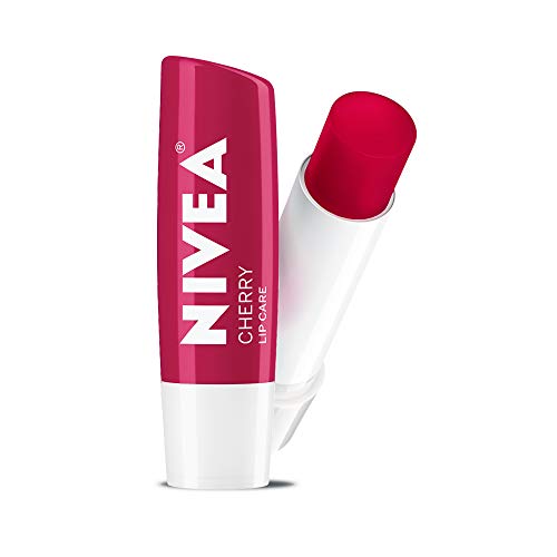 Nivea Cherry Lip Care - Balma labial colorido para belos lábios macios - pacote de 4