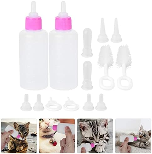 IPETBOOM 2 Conjuntos de leite de estimação de leite de estimação garrafa de garrafa de enfermagem de enfermagem garrafas de gato