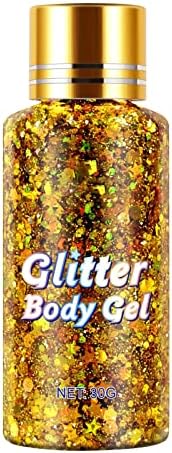 Hidratante Lip Gloss 6 Peça Flavo Glitter Gel Gel Face Dress Up Glitter Gel Performance Makeup Supplies Glitter Gel Glitter Sheshadow Glitter Diamond Pearl Lip Gloss for Teens Girls Limpo