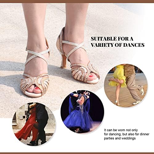 Fukzte Ballroom Sapatos de dança Mulheres Salsa Latina Prática Sapatos de Dançarina Sapatos de Dança Desempenho