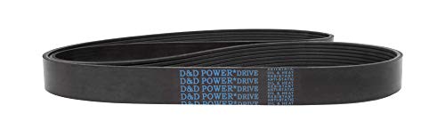 D&D PowerDrive 340J20 Poly V Belt, 20 banda, borracha