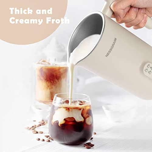 Frother de leite, Nessgraim atualizou 5 em 1 controle de toque e vaporizador de leite, a vapor de leite elétrico de 17 onças de 17 onças de café com café com leite Cappuccino Hot Chocolate, 120V