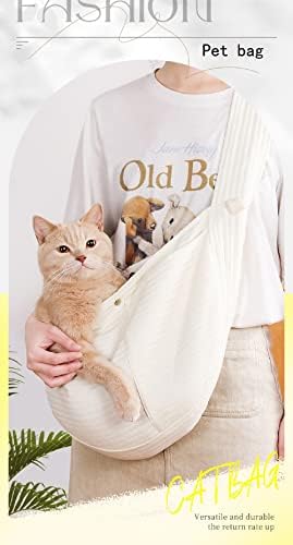 Bolsa de gato, sacola portátil para fora, bolsa de mensageiro de gato/cachorro, bolsa de gato de um ombro, bolsa de lona de cachorro pequena, bolsa de estimação.