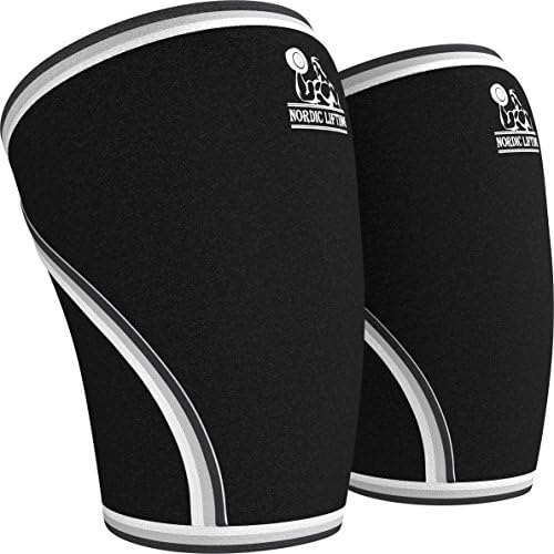 Mangas de joelho nórdicas de elevação pequenas - pacote preto com halteres prisma 5 lb