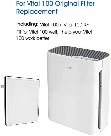 Filtro de purificador vital 100 compatível com o filtro de alta eficiência Levoit True Hepa, parte da substituição# vital 100-rf, 2pack