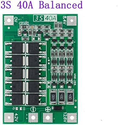 Kenid 3S 4S 40A 60A Placa de proteção contra carregador de bateria de lítio de lítio de lítio 18650 BMS para motor de