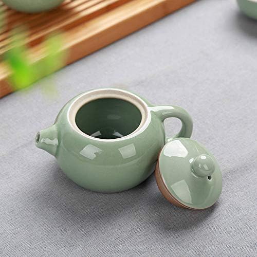 Conjunto de chá de cerâmica Geyao de 10 cabeças, conjunto de chá de kung fu do kung fu