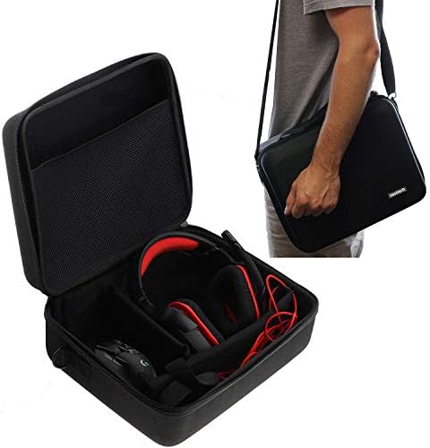 Navitech Black Hard EVA Carry Case Compatível com o fone de ouvido e fones de ouvido compatíveis com o Audio-Technica ATH-AD1000X / AUDIO-TECHNICA ATH-ADX5000