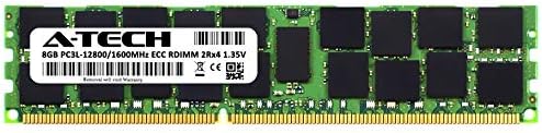 RAM de memória A -Tech 8 GB para Dell Precision T3600 - DDR3L 1600MHz PC3-12800 ECC RDimm 2RX4 1.35V - servidor único