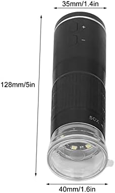 Microscópio digital sem fio, material ABS 50 a 1000x ampliação com suporte flexível portátil 2MP para telefone celular PC