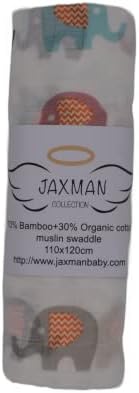 Coleção Jaxman Muslin Swaddle Planta para meninas e meninos, 70% Bamboo/30% Cotton Baby Swaddle Wrap, recém -nascido unissex que recebem cobertor, grande 47 x 43 polegadas