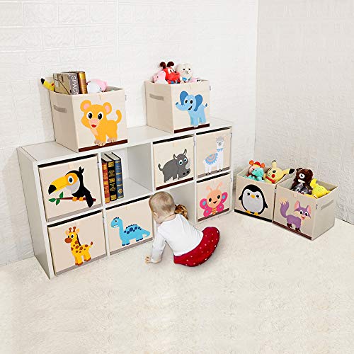 Clcrobd dobrável cubo de cubo de armazenamento de tecidos caixa de brinquedos/peito/organizador para crianças, 13 polegadas