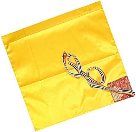 Zerodeko 5pcs seda símbolo de altar de bordado para zen brocado budista tibetano estilo escrivide livro de pano embrulhando