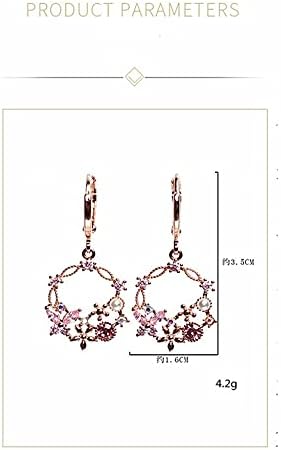 Brincos de gota de aro de flor delicada dangada Brincos de flores Flower Pearl Butterfly Brincos da moda para mulheres