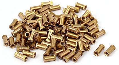 Aexit m2.5 x pregos, parafusos e prendedores de 8 mm 3,5 mm OD Brass Inserir inserção incorporada porca de polegar e parafusos