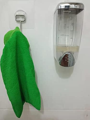 Dispensador manual de sabão manual ， shampoo e dispensador de condicionador montado na parede para banheiro ， comercial de parede de sabão de mão comercial para recipientes de líquido plástico 300 ml