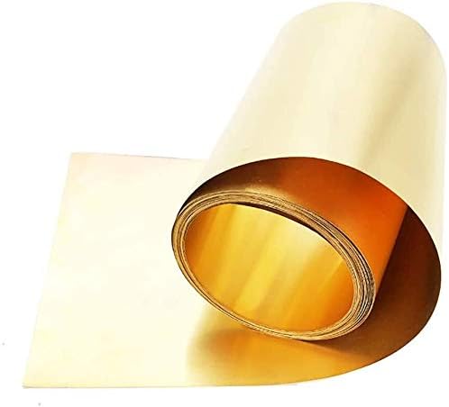 Folha de latão Huilun Folha de papel alumínio Bandeira de cobre Skin Copper Metal funcionando 0,2 mm, 0,2 mm*20mm*5m Placas de latão
