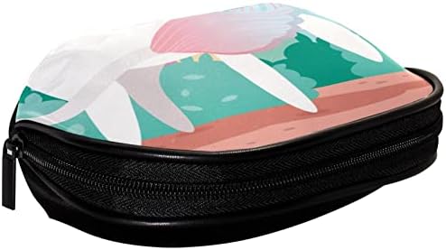 TBOUOBT Sacos cosméticos para mulheres, Bolsa de maquiagem Acessórios de bolsas de higiene pessoal de viagem Organizador, desenho animado de unicórnio Rainbow adorável