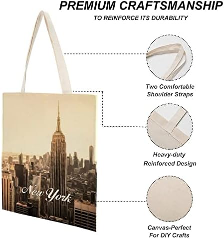 New York Canvas Bag City Home Fold Shop Bag enorme bolsa de presente amigável para o meio
