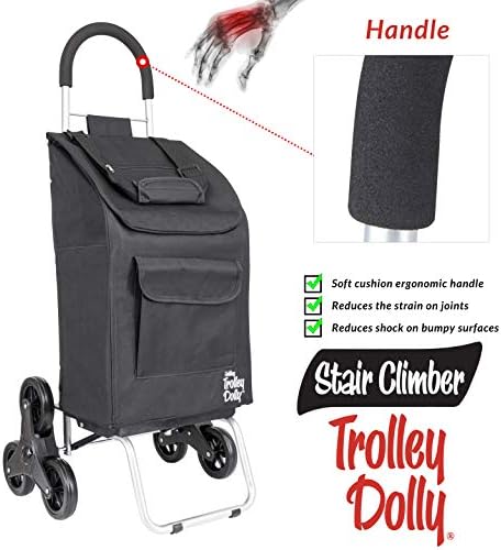 Dbest Products Stair Climber Carrinho Dolly Dolly Carrinho de supermercado 3 Rodas Compras pesadas Caminhões de mão