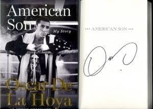 Oscar de la Hoya livro autografado - equipamento de boxe autografado