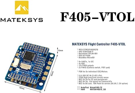 Matek F405 VTOL STM32F405RGT6 Controlador de vôo OSD MicroSD Slot 2 ~ 6s Ardupilot inav para fpv rc drones multirotor de aeronave