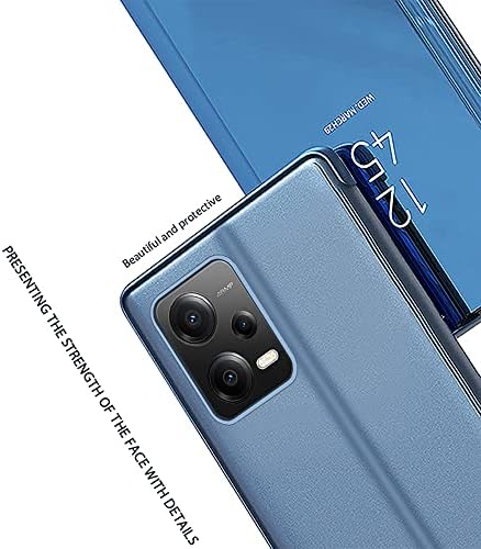 YSNZAQ View Smart Window Case para Xiaomi Redmi Nota 12 /POCO X5, Design de espelho de negócios Proteção completa com tampa de