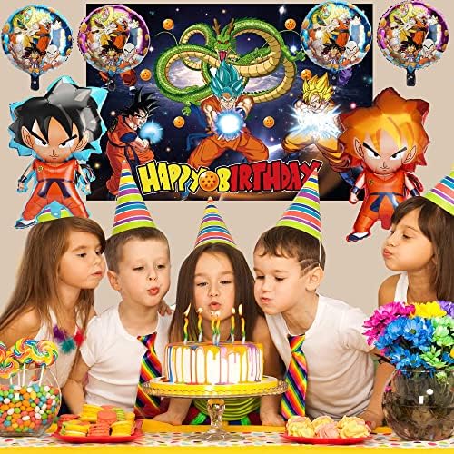 Decorações de festa de anime Duterble, cenário de festas de anime, decoração de festas de aniversário, festas de festas de festas de festas para suprimentos para festas de meninos