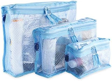 Por Aline Conjunto de 3 sacolas cosméticas transparentes para mulheres com casos multiuso para medicamentos, bolsas de fraldas