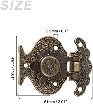Metallixity Toggle Catch Lock 2pcs, liga de zinco HASP Batches - Para caixas de armários, malas, tom de bronze