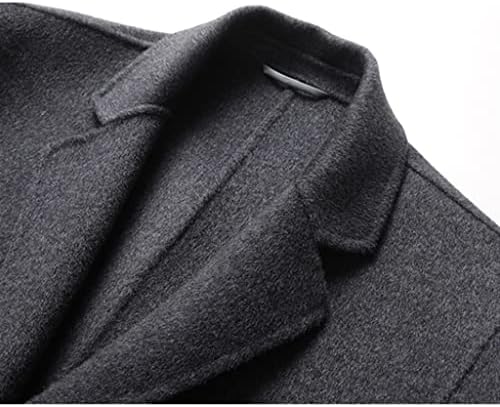 WPYYI HandgeFertigter Doppelseitiger TweedMantel Aus Wolle Für Männer em Knielenger Tweedjacke Tweed Trenchcoat