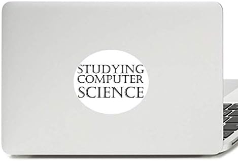 Frase curta estudando ciência da computação em vinil emblema laptop gráfico adesivo adesivo decalque