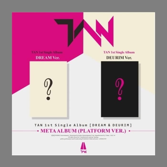 Tan Dream & Deurim 1º Álbum Single Meta Plataforma Versão Cardl Holder+PVC PhotoCard Album+Accoridon Livret+PhotoCard+Rastrear)