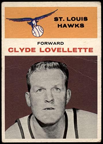 1961 FLEER 29 Clyde Lovellette St. Louis Hawks Fair Hawks Kansas