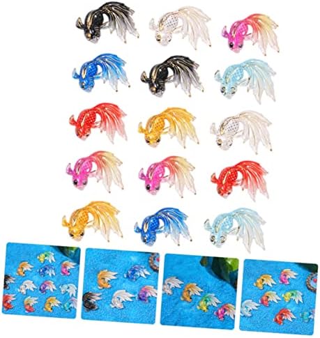 Veemoon 30 PCs Goldfish Ornament Resin Crafts Pequenos Peixes decoram