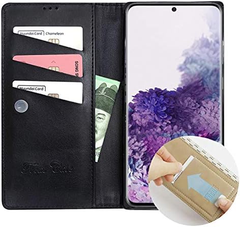 Compatível com o Samsung Galaxy Note10, textura de tecido de padrão h elegante, slots de 4 cartas, 1 slot em dinheiro [slot de