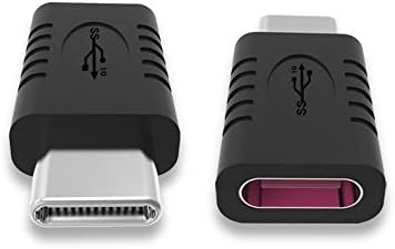 rgzhihuifz USB c masculino para USB C Feminino, conversor, sincronização de dados e carregamento, adequado para telefones celulares, computadores, notebooks, 2-pacote